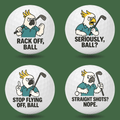 Funny Golf Balls Novelty Gift Set 4 Pack | Cranky Cocky