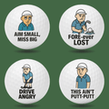 Funny Golf Balls Novelty Gift Set 4 Pack | Grumpy Golfers
