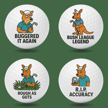 Funny Golf Balls Novelty Gift Set 4 Pack | Roo Crew