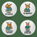 Funny Golf Balls Novelty Gift Set 4 Pack | Roo'd Awakening