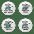 Funny Golf Balls Novelty Gift Set 4 Pack | Dozy Koala