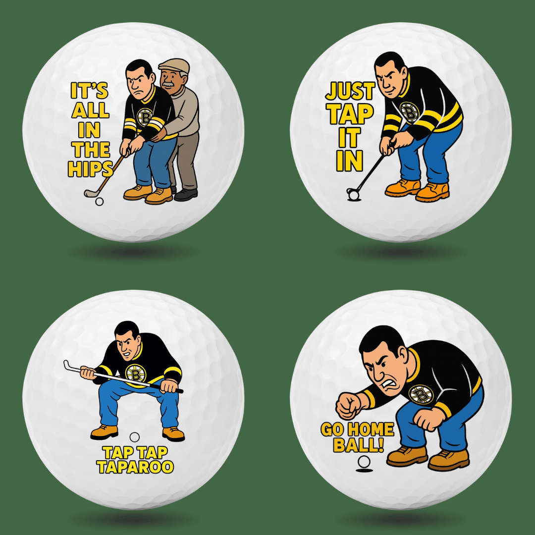 The Putting Meltdown novelty golf balls, part of The Full Bag four set gift bundle