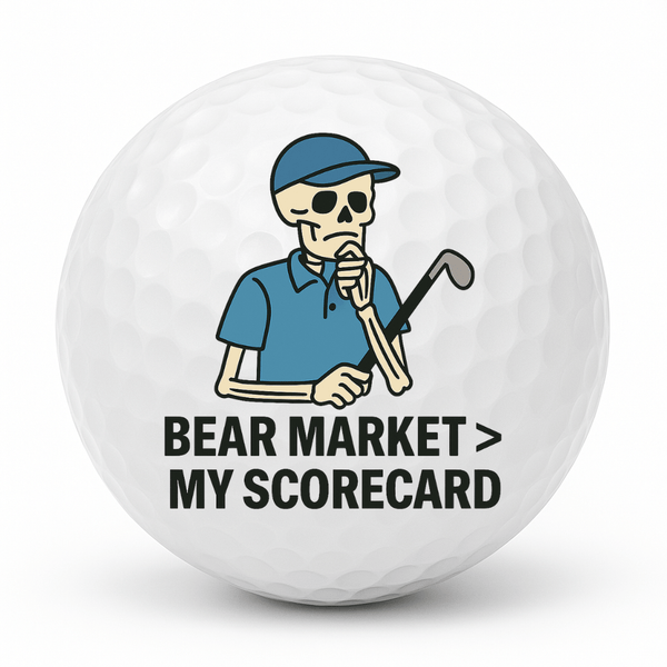 Bear Market vs My Scorecard | Funny Skeleton Golf Ball